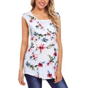 Pregnant Women Floral Printed Vest Maternity - Stylish & Comfortable Pregnancy Wear