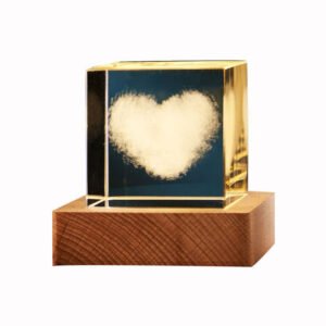 3D Transparent Crystal Cube Night Lamp – Desktop Decoration & Bedroom Home Decor for Kids, Parties, and Birthday Gifts