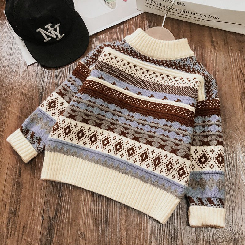 Boy's Thickened Wool Shirt | Baby Sweater for Warmth & Comfort