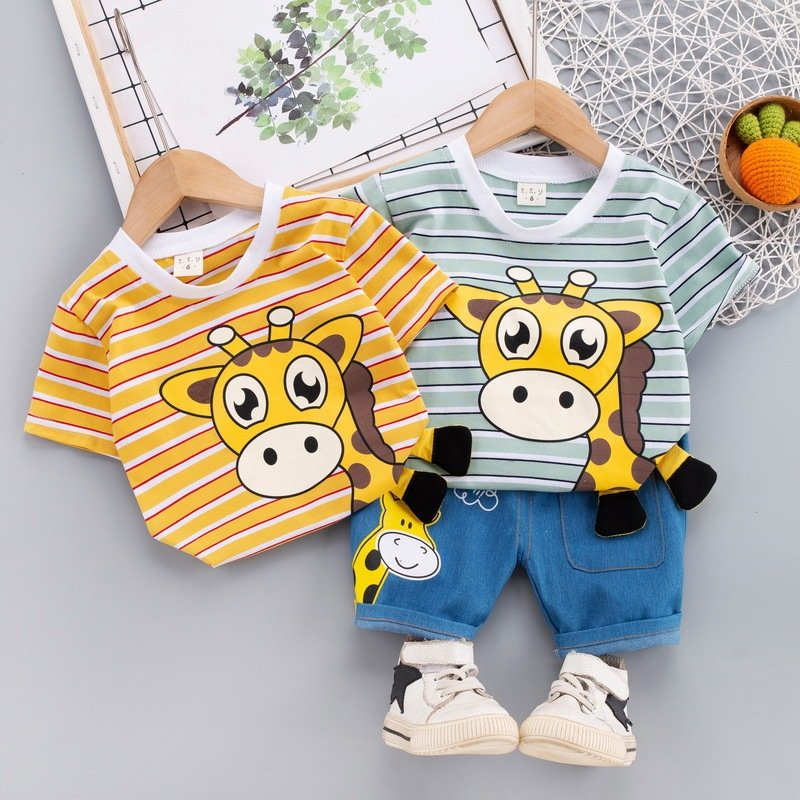 Summer Cartoon Two-Piece Set – Cute & Comfortable Clothes for Babies