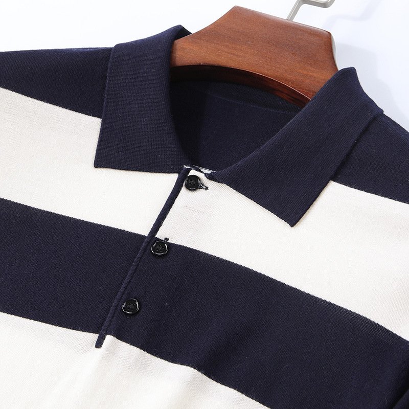 Men's Fashion Casual Long Sleeve Jacquard Close-fitting Sweater – Stylish & Comfortable