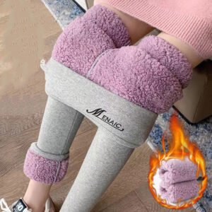 High Waist Slim Warm Cotton Pants – Plus Size Pencil Fit for Comfort & Style