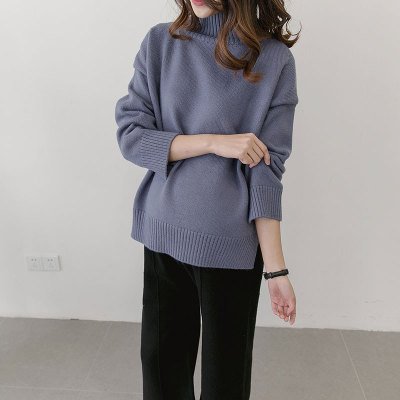 Winter New Maternity Sweater - Loose Fit Turtleneck for Pregnant Women