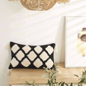 Ethnic Style Living Room Sofa Pillow Cases – Rectangular Back Cushion & Lumbar Support Pillow