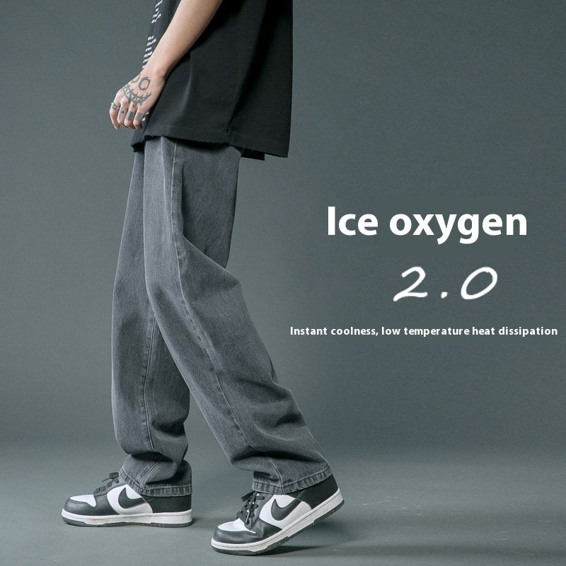 Loose Straight Summer Thin Jeans for Men – Lightweight & Comfortable Denim