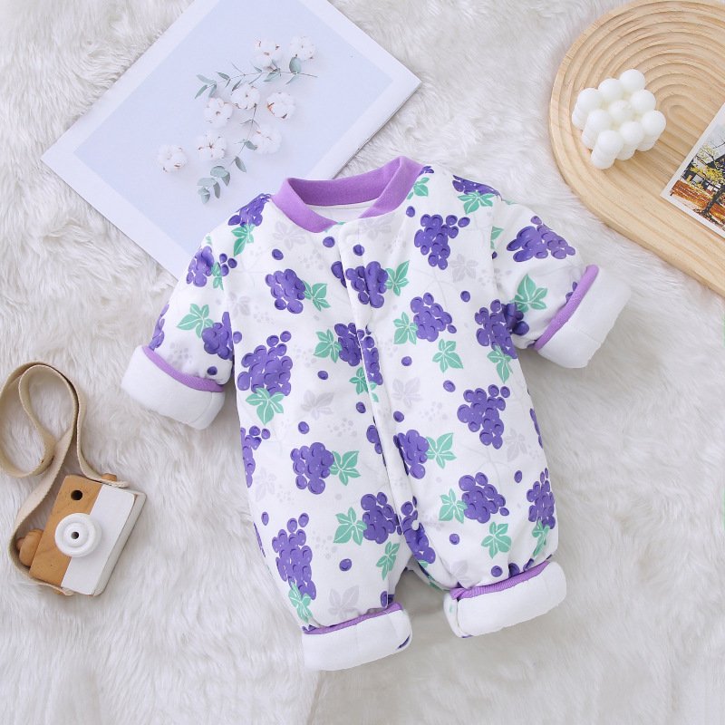 Thick Cotton Baby Jumpsuit – Long Sleeve Warm & Cozy Infant Outfit
