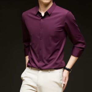 Business Formal Wear Autumn New Black Casual Shirt – Stylish & Professional