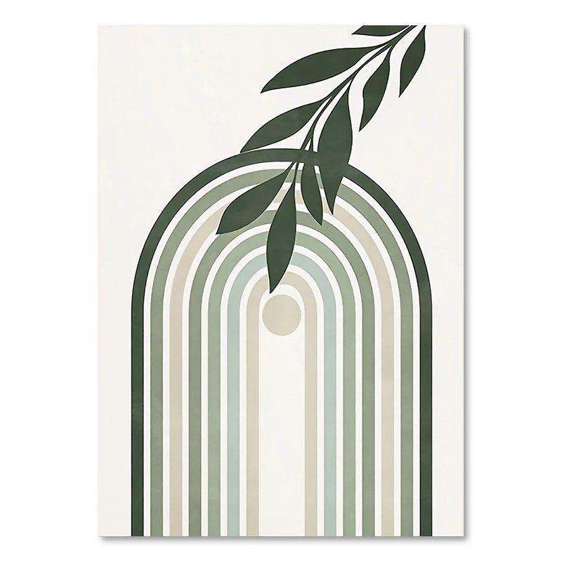 Green Plant Decorative Painting – Refreshing Wall Art for Nature-Inspired Home Decor