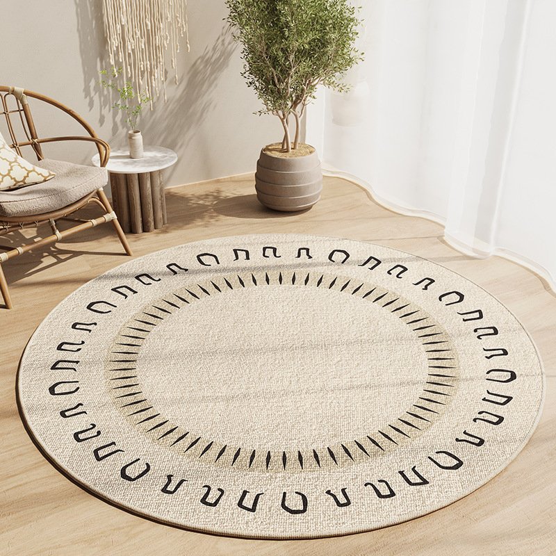 Simple Round Carpet for Study – Swivel Chair, Absorbent, Wear-Resistant & Skid-Resistant Blanket