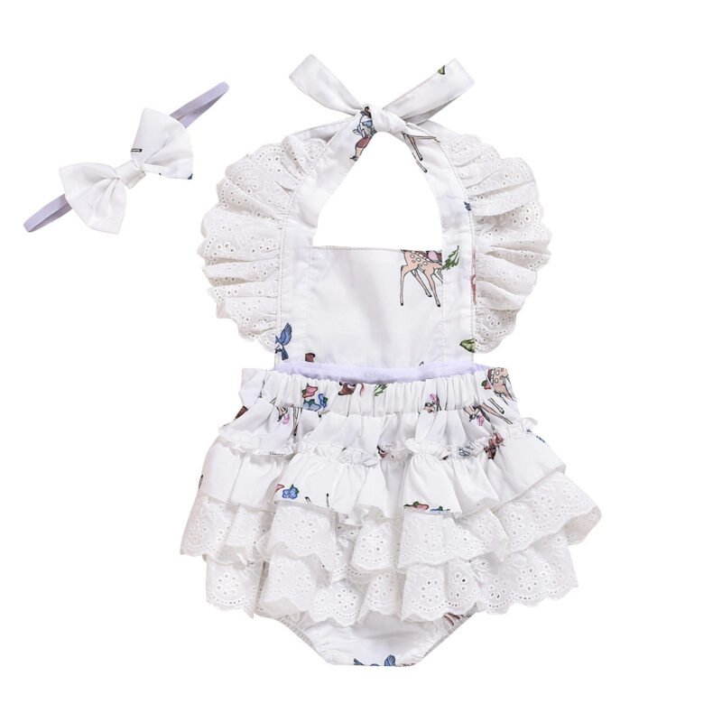 Baby Romper Deer Print Jumpsuit – Cute & Comfortable Onesie for Infants