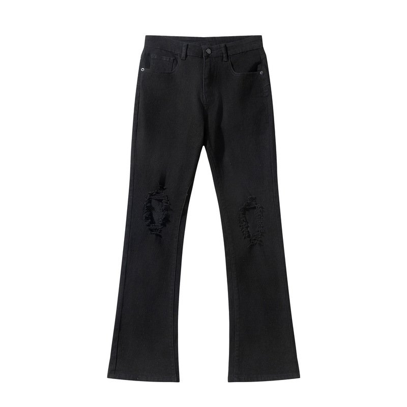 High Street Black Ripped Jeans for Men – Stylish & Trendy Denim