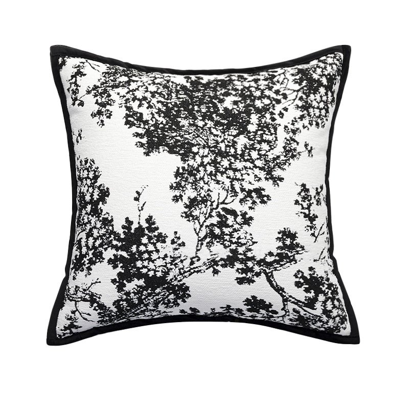 French Classic Style Light Luxury Black and White Sofa Pillow Cases – Elegant Home Accent