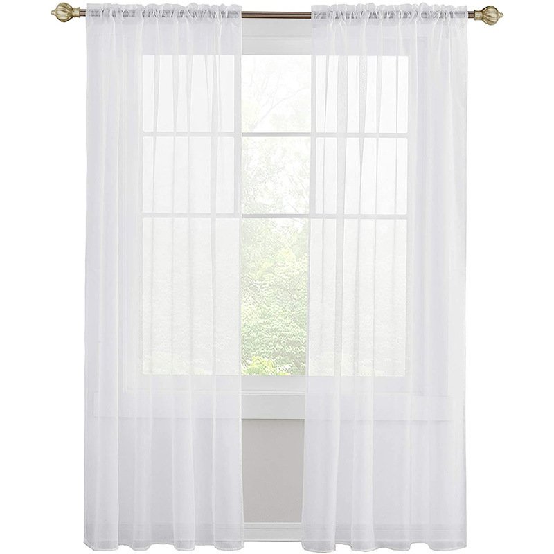Modern Simple Thickened Solid Thin Window Gauze – Elegant & Light Filtering Curtains