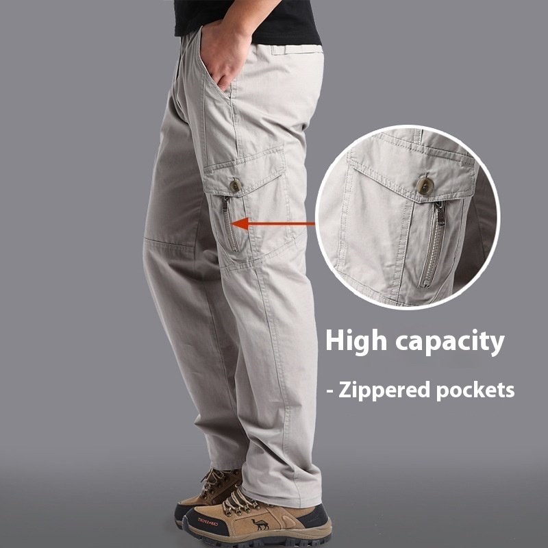 Loose Straight Casual Cargo Overalls for Men - Comfortable Summer Workwear and Casual Style