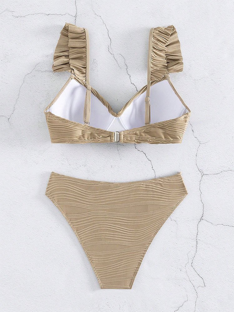 Solid Color Women's Beach Bikini Swimsuit – Chic Summer Swimwear