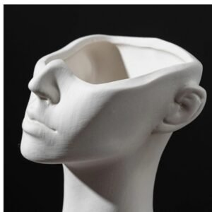 Human Face Ceramic Vase – Unique Floral Ornaments for Home Decoration