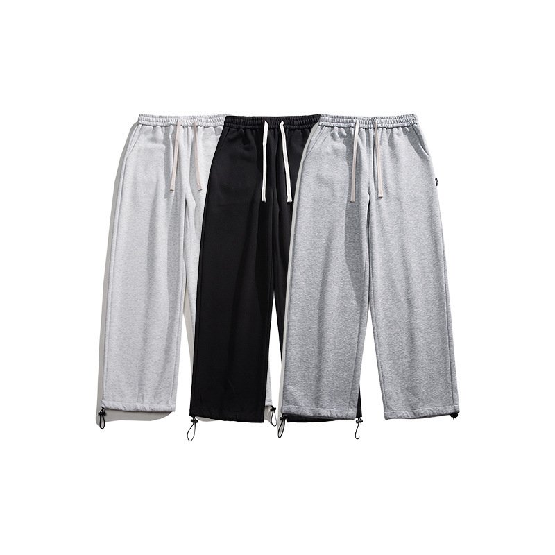 Drawstring Ankle-Tied Loose Straight Sweatpants – Comfortable & Relaxed Fit
