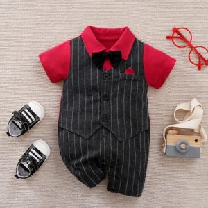 Summer Baby Boy Gentleman Jumpsuit - Stylish & Comfortable Outfit for Baby Boys