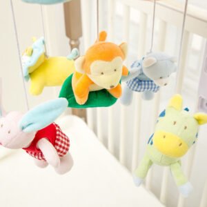 Tiger Bed Bell Baby Toy - Fabric Music Rotating Plush Bed Bell for Newborns