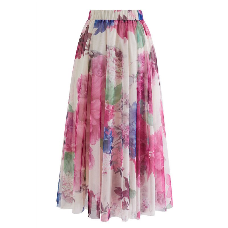 Ladies Mesh Micro-Elastic Skirt – Comfortable and Stylish