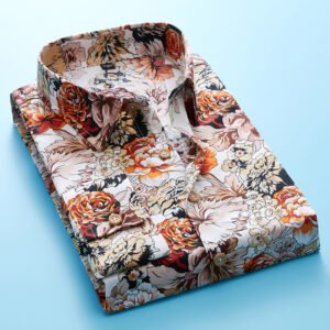 Long Sleeve Printed Casual Beach Outdoor Men's Shirt - Stylish & Comfortable Shirt for Every Adventure