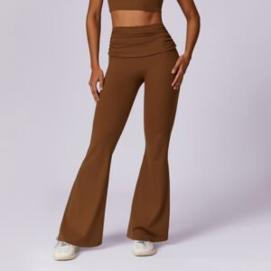 European and American Quick-Dry Hip Raise Yoga Pants | Nude Feel Casual Wide-Leg Fitness Pants