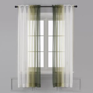 Left & Right Gradient Color Curtain – Finished Window Screen for Stylish Home Decor