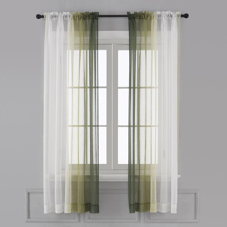 Left & Right Gradient Color Curtain – Finished Window Screen for Stylish Home Decor