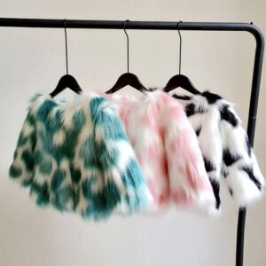 Children's Warm Wool Faux Fur Cotton Jacket – Cozy & Stylish Winter Coat for Kids