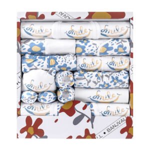 18-Piece Cotton Newborn Clothes Gift Box Set – Perfect Baby Shower Gift