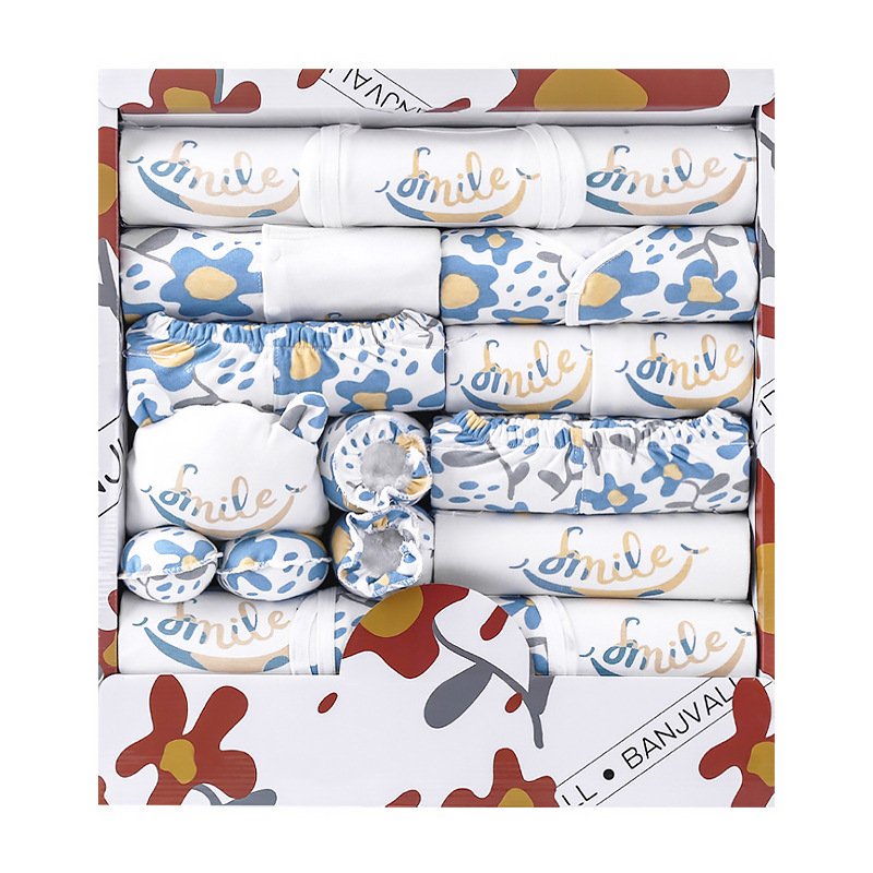 18-Piece Cotton Newborn Clothes Gift Box Set – Perfect Baby Shower Gift