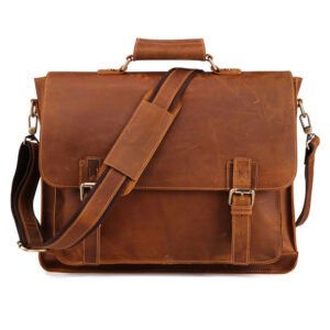 Genuine Leather Men's Business Briefcase | Premium Quality Office Work Bag