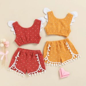 Girls Cotton Linen Polka Dot Style – Cute & Comfortable Children's Clothing