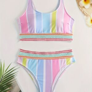 Women's Sports Casual Striped Bikini – Stylish & Comfortable Swimwear