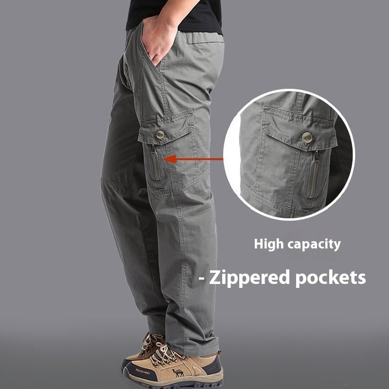 Loose Straight Casual Cargo Overalls for Men - Comfortable Summer Workwear and Casual Style