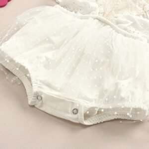 Sleeveless Lace Baby Creeper - Soft & Elegant Baby Outfit for Warm Weather