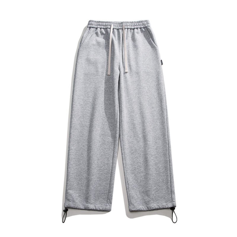Drawstring Ankle-Tied Loose Straight Sweatpants – Comfortable & Relaxed Fit
