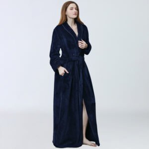 Winter Warm Dressing Gown for Women | Cozy Bathrobe Pajamas for Cold Weather