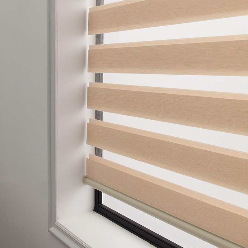 Soft Gauze Semi-Shading Rolling Curtain – Electric Zebra Roll-Up Window Treatment