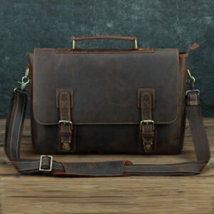 Retro First Layer Cowhide One-Shoulder Messenger Bag | Genuine Leather
