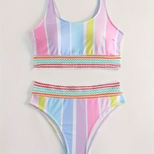 Women's Sports Casual Striped Bikini – Stylish & Comfortable Swimwear