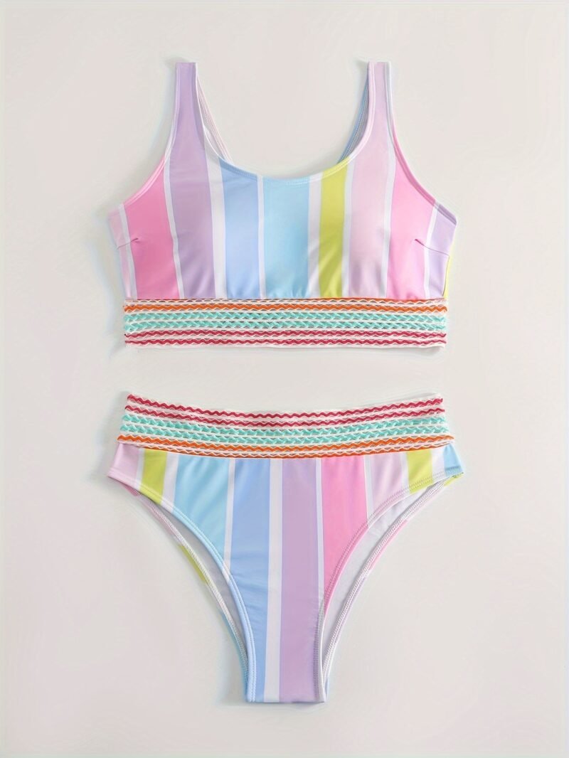 Women's Sports Casual Striped Bikini – Stylish & Comfortable Swimwear