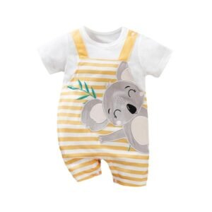 Short-Sleeve Baby Jumpsuit for Warm Weather - Comfy & Cute Baby Outfit