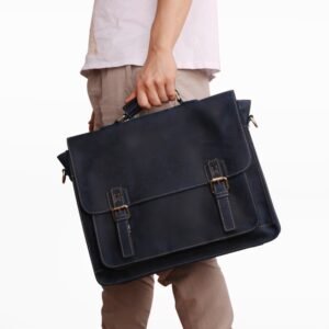 Genuine Leather Men's Business Briefcase | Premium Quality Office Work Bag