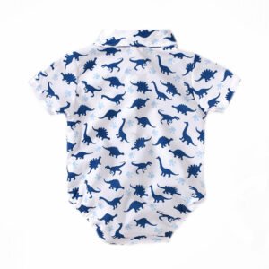 Baby Boy Summer Short-Sleeve Shorts Suit – Stylish Gentleman Outfit for Boys