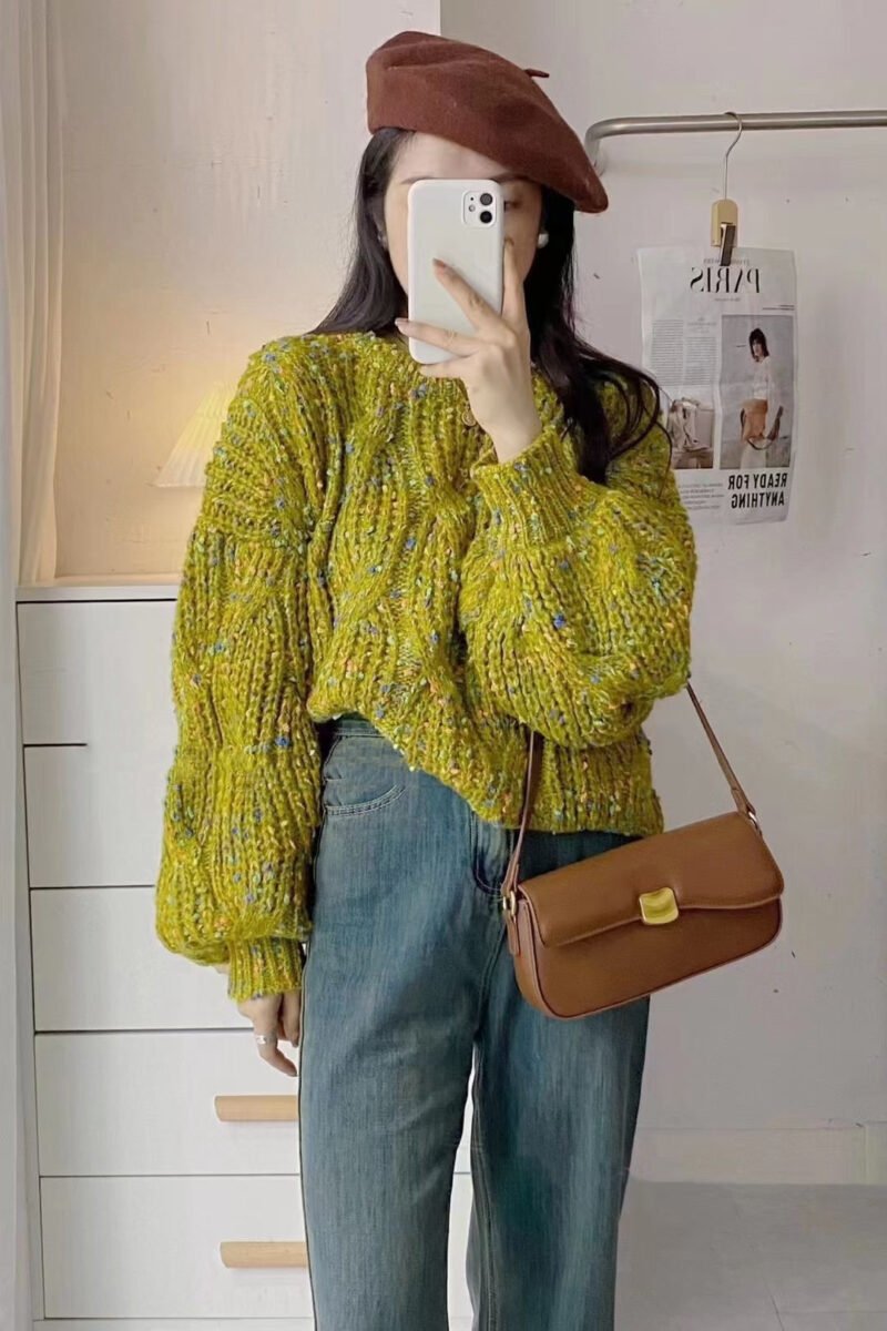 Women's Knitted Sweater Top – Stylish & Versatile Fashion