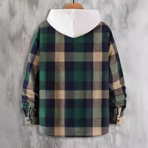 Dark Green Men's Plaid Shirt – Classic & Stylish