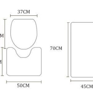 Simple Geometric Shower Curtain – Waterproof Polyester Bathroom Curtain for Modern Style