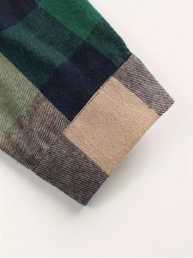 Dark Green Men's Plaid Shirt – Classic & Stylish
