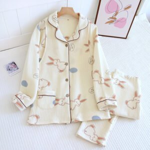 Thickened Maternity Pajamas Two-Piece Set - Comfortable Nursing Clothing